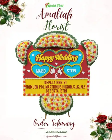 Papan Bunga Pernikahan Salembaran Jati