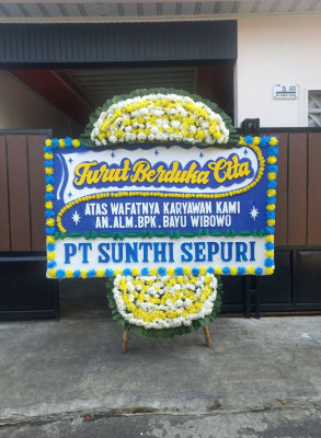 Papan Bunga Duka di Salembaran Jati